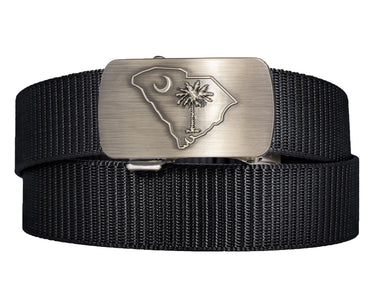South Carolina Palmetto Cut-to-Size Belt with Gunmetal Clamp Buckle