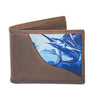 Marlin Men's Bifold Woven Patch Leather Wallet.