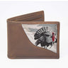 Turkey Men's Bifold Woven Patch Leather Wallet.