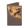 Mallard Men's Trifold Woven Patch Leather Wallet.