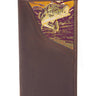 Bass Men's Secretary Tall Woven Patch Leather Wallet.