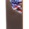 USA Flag Men's Secretary Tall Woven Patch Leather Wallet.