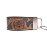 Mississippi State Bulldogs Old School Camo Leather Loop Keychain.
