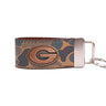 Georgia Bulldogs Old School Camo Leather Loop Keychain.