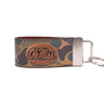Ole Miss Rebels Old School Camo Leather Loop Keychain.