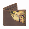 Buck Men's Bifold Woven Patch Leather Wallet.