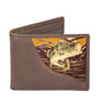 Bass Men's Bifold Woven Patch Leather Wallet.