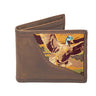 Mallard Men's Bifold Woven Patch Leather Wallet.