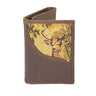 Buck Men's Trifold Woven Patch Leather Wallet.