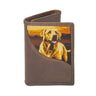 Lab Men's Trifold Woven Patch Leather Wallet.