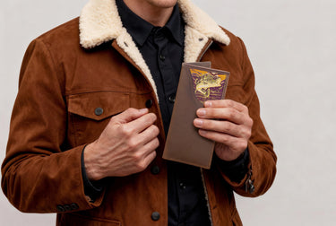 Bass Men's Secretary Tall Woven Patch Leather Wallet.