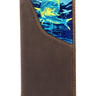 Dolphin Mahi Men's Secretary Tall Woven Patch Leather Wallet.