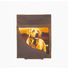Lab Men's Magnetic Front Pocket Woven Patch Leather Wallet.