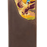 Mallard Men's Secretary Tall Woven Patch Leather Wallet.