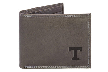 Tennessee Vols Collegiate Embossed Leather Wallet – Tan or Gray – Bifold, Trifold & Tall Roper Styles.