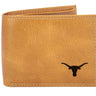 Texas Longhorns Collegiate Embossed Leather Wallet – Tan or Gray – Bifold, Trifold & Tall Roper Styles.