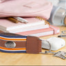 Auburn Tigers Collegiate Grosgrain Ribbon Key Chain with Leather Accent and Silver Emblem.