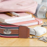 South Carolina Gamecocks Collegiate Grosgrain Ribbon Key Chain with Leather Accent and Silver Emblem.