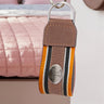 Tennessee Vols Collegiate Grosgrain Ribbon Key Chain with Leather Accent and Silver Emblem.
