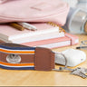 Virginia Cavaliers Collegiate Grosgrain Ribbon Key Chain with Leather Accent and Silver Emblem.