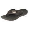 Penn State Nittany Lions Men's Collegiate Flip Flop Sandal. Brown Straps With Metal Concho Logo. Cushioned Insole and Non-skid Outsole.
