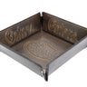 Florida Gators Men's Collegiate Valet Tray, Catch-all, Desk Organizer, Nightstand Tray. Brown Burnished Full Grain Leather Finish.