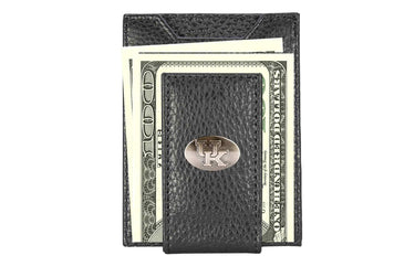 Kentucky Wildcats Pebble Grain Leather Wallet – Bifold, Trifold, Tall Roper & Slim Front Pocket – Black or Brown – Executive Style