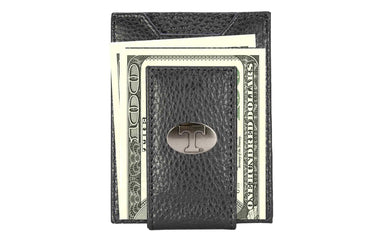 Tennessee Vols Pebble Grain Leather Wallet – Bifold, Trifold, Tall Roper & Slim Front Pocket – Black or Brown – Executive Style