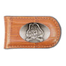 ECU Pirates Leather Magnetic Money Clip Wallet - Silver Emblem Fan Gift - 6 Colors