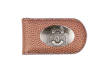 Ohio State Buckeyes Leather Magnetic Money Clip Wallet - Silver Emblem Fan Gift - 6 Colors
