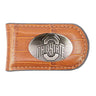 Ohio State Buckeyes Leather Magnetic Money Clip Wallet - Silver Emblem Fan Gift - 6 Colors