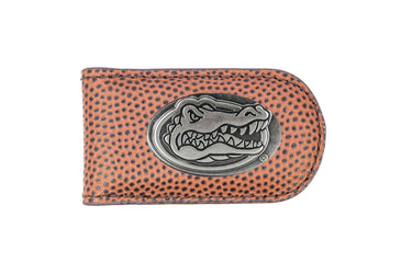 Florida Gators Leather Magnetic Money Clip Wallet - Silver Emblem Fan Gift - 6 Colors