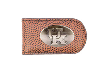 Kentucky Wildcats Leather Magnetic Money Clip Wallet - Silver Emblem Fan Gift - 6 Colors