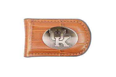 Kentucky Wildcats Leather Magnetic Money Clip Wallet - Silver Emblem Fan Gift - 6 Colors