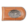 Ole Miss Rebels Leather Magnetic Money Clip Wallet - Silver Emblem Fan Gift - 6 Colors