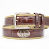 Kentucky Wildcats Khaki Webbed Belt With Croc Leather Inlay | Collegiate Casual Game Day Belt