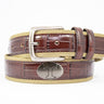 Tennessee Vols Khaki Webbed Belt With Croc Leather Inlay | Collegiate Casual Game Day Belt