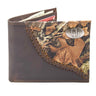 Oklahoma Sooners Camo Corner Leather Wallet – Bifold, Trifold or Tall Roper – Silver Emblem Gift.