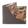 Tennessee Vols Camo Corner Leather Wallet – Bifold, Trifold or Tall Roper – Silver Emblem Gift.