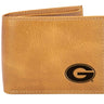 Georgia Bulldogs Collegiate Embossed Leather Wallet – Tan or Gray – Bifold, Trifold & Tall Roper Styles.