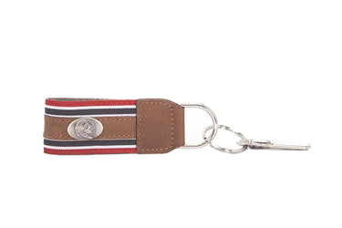 Florida State Seminoles Collegiate Grosgrain Ribbon Key Chain with Leather Accent and Silver Emblem.