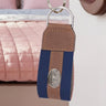 Ole Miss Rebels Collegiate Grosgrain Ribbon Key Chain with Leather Accent and Silver Emblem.