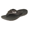 Texas A&M Aggies Men's Collegiate Flip Flop Sandal. Brown Straps With Metal Concho Logo. Cushioned Insole and Non-skid Outsole.