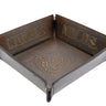FSU Seminoles Men's Collegiate Valet Tray, Catch-all, Desk Organizer, Nightstand Tray. Brown Burnished Full Grain Leather Finish.