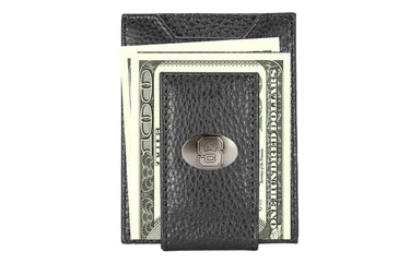 NC State Wolfpack Pebble Grain Leather Wallet – Bifold, Trifold, Tall Roper & Slim Front Pocket – Black or Brown – Executive Style