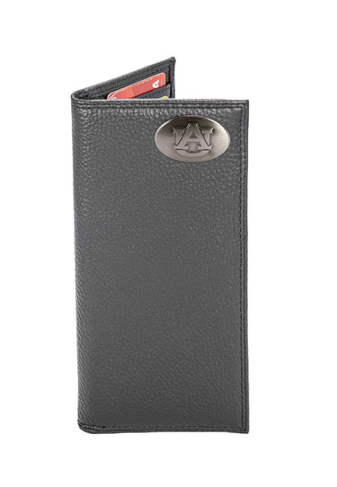 Auburn Tigers Pebble Grain Leather Wallet – Bifold, Trifold, Tall Roper & Slim Front Pocket – Black or Brown – Executive Style