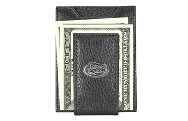 Florida Gators Pebble Grain Leather Wallet – Bifold, Trifold, Tall Roper & Slim Front Pocket – Black or Brown – Executive Style