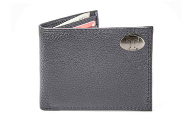 Tennessee Vols Pebble Grain Leather Wallet – Bifold, Trifold, Tall Roper & Slim Front Pocket – Black or Brown – Executive Style