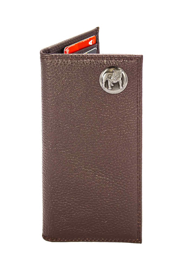 Georgia Bulldogs Pebble Grain Leather Wallet – Bifold, Trifold, Tall Roper & Slim Front Pocket – Black or Brown – Executive Style