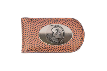 Florida State Seminoles Leather Magnetic Money Clip Wallet - Silver Emblem Fan Gift - 6 Colors